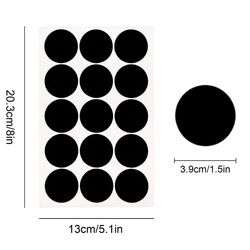 Iceyyyy 100+ Pieces Black Adhesive Felt Circles, Black Self-Adhesive Felt Sticker for Halloween DIY Projects, Professional Craft Finishing (1.5 Inch) - Image 2